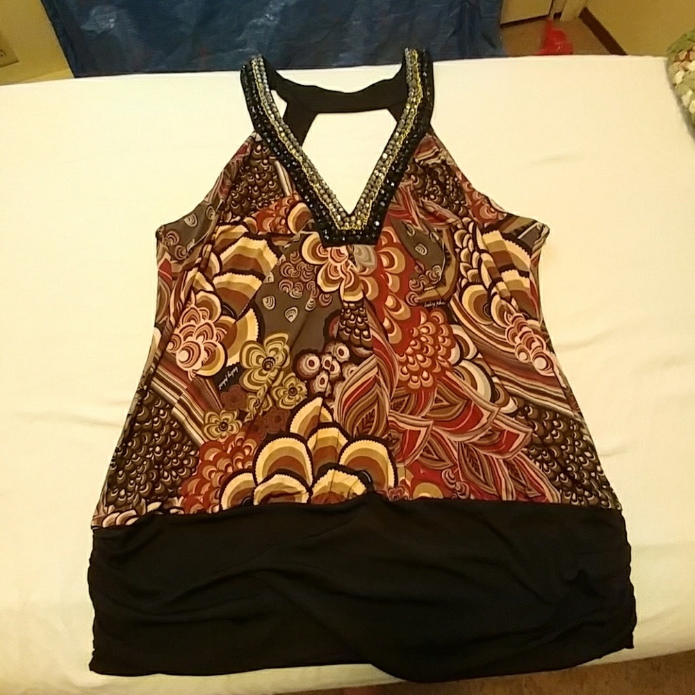 Baby Phat sleeveless, cut out back top.